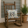 Bearded Collie Coastal Sea Glass Throw Pillow 18" x 18" product image at NuMercy 4