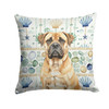 Bullmastiff Coastal Sea Glass Throw Pillow 18" x 18" product image at NuMercy