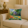 Massachusetts Mayflowers in Watercolor Throw Pillow 18" x 18" DAC1669 product image at NuMercy 2