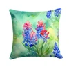 Texas Bluebonnets in Watercolor Throw Pillow 18" x 18" DAC1709 product image at NuMercy