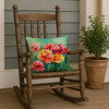 Ohio Scarlet Carnations in Watercolor Throw Pillow 18" x 18" DAC1697 product image at NuMercy 4