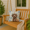 Spanish Water Dog Coastal Sea Glass Throw Pillow 18" x 18" product image at NuMercy 3
