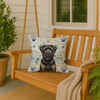 Brindle Bouvier des Flandres Coastal Sea Glass Throw Pillow 18" x 18" product image at NuMercy 3
