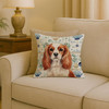 Blenheim English Toy Spaniel Coastal Sea Glass Throw Pillow 18" x 18" product image at NuMercy 2