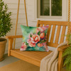 Delaware Peach Blossom in Watercolor Throw Pillow 18" x 18" DAC1636 product image at NuMercy 3