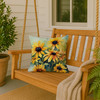 Maryland Black-Eyed Susans in Watercolor Throw Pillow 18" x 18" DAC1666 product image at NuMercy 3