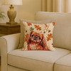 Red Pekingese Heirloom Fall Throw Pillow 18" x 18" product image at NuMercy 2