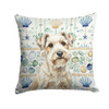 Sealyham Terrier Coastal Sea Glass Throw Pillow 18" x 18" product image at NuMercy