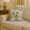 Sealyham Terrier Coastal Sea Glass Throw Pillow 18" x 18" product image at NuMercy 2