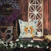 Lemon and White Beagle Coastal Sea Glass Throw Pillow 18" x 18" product image at NuMercy 5
