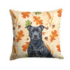 Black American Staffordshire Terrier Heirloom Fall Throw Pillow 18" x 18" product image at NuMercy