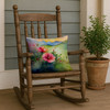 North Dakota Wild Prairie Roses in Watercolor Throw Pillow 18" x 18" DAC1695 product image at NuMercy 4