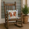 White with Red Papillon Coastal Sea Glass Throw Pillow 18" x 18" product image at NuMercy 4