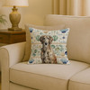 Brindle Scottish Deerhound Coastal Sea Glass Throw Pillow 18" x 18" product image at NuMercy 2