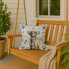 Brindle Scottish Deerhound Coastal Sea Glass Throw Pillow 18" x 18" product image at NuMercy 3