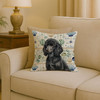 Standard Black Poodle Coastal Sea Glass Throw Pillow 18" x 18" product image at NuMercy 2
