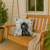 Standard Black Poodle Coastal Sea Glass Throw Pillow 18" x 18" product image at NuMercy 3