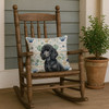 Standard Black Poodle Coastal Sea Glass Throw Pillow 18" x 18" product image at NuMercy 4