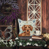 Wirehaired Red Dachshund Coastal Sea Glass Throw Pillow 18" x 18" product image at NuMercy 5