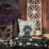Miniature Black Poodle Coastal Sea Glass Throw Pillow 18" x 18" product image at NuMercy 5