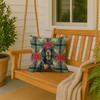 Gordon Setter Christmas Poinsettias Throw Pillow 18" x 18" product image at NuMercy 3