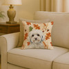 White Havanese Heirloom Fall Throw Pillow 18" x 18" product image at NuMercy 2