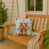 Sussex Spaniel Coastal Sea Glass Throw Pillow 18" x 18" product image at NuMercy 3