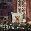 Mahogany Dogue de Bordeaux Coastal Sea Glass Throw Pillow 18" x 18" product image at NuMercy 5