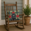 Black Tibetan Mastiff Christmas Poinsettias Throw Pillow 18" x 18" product image at NuMercy 4