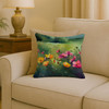 North Dakota Wild Prairie Roses in Watercolor Throw Pillow 18" x 18" DAC1696 product image at NuMercy 2