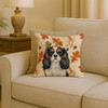 Tricolor Cavalier Spaniel Heirloom Fall Throw Pillow 18" x 18" product image at NuMercy 2