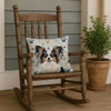 Tricolor Papillon Coastal Sea Glass Throw Pillow 18" x 18" product image at NuMercy 4