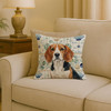Beagle Coastal Sea Glass Throw Pillow 18" x 18" product image at NuMercy 2