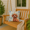 Toy Red Poodle Coastal Sea Glass Throw Pillow 18" x 18" product image at NuMercy 3