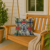 Blue Neapolitan Mastiff Christmas Poinsettias Throw Pillow 18" x 18" product image at NuMercy 3