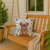 Red Brussels Griffon Coastal Sea Glass Throw Pillow 18" x 18" product image at NuMercy 3