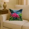Washington Coast Rhododendrons in Watercolor Throw Pillow 18" x 18" product image at NuMercy 2