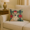 Anatolian Shepherd Dog Christmas Poinsettias Throw Pillow 18" x 18" product image at NuMercy 2