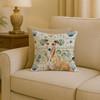 Fawn Greyhound Coastal Sea Glass Throw Pillow 18" x 18" product image at NuMercy 2