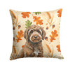 Brown Portuguese Water Dog Heirloom Fall Throw Pillow 18" x 18" product image at NuMercy