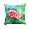 Alabama Camellia in Watercolor Throw Pillow 18" x 18" DAC1621 product image at NuMercy