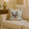 Pied French Bulldog Coastal Sea Glass Throw Pillow 18" x 18" product image at NuMercy 2