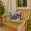New Jersey Violet in Watercolor Throw Pillow 18" x 18" DAC1687 product image at NuMercy 3