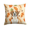 Brown and White Saint Bernard Heirloom Fall Throw Pillow 18" x 18" product image at NuMercy