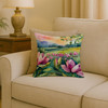 Louisiana Magnolias in Watercolor Throw Pillow 18" x 18" DAC1660 product image at NuMercy 2