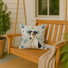 Smooth Fox Terrier Coastal Sea Glass Throw Pillow 18" x 18" product image at NuMercy 3