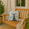 Blue Doberman Pinscher Coastal Sea Glass Throw Pillow 18" x 18" product image at NuMercy 3