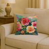 Oklahoma Roses in Watercolor Throw Pillow 18" x 18" DAC1701 product image at NuMercy 2