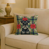 Standard Schnauzer Christmas Poinsettias Throw Pillow 18" x 18" product image at NuMercy 2