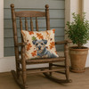 Blue and Tan Border Terrier Heirloom Fall Throw Pillow 18" x 18" product image at NuMercy 4
